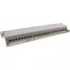 InLine Patch Panel 19 collu Cat.6A 24 Ports 1U gaiši pelēks RAL7035