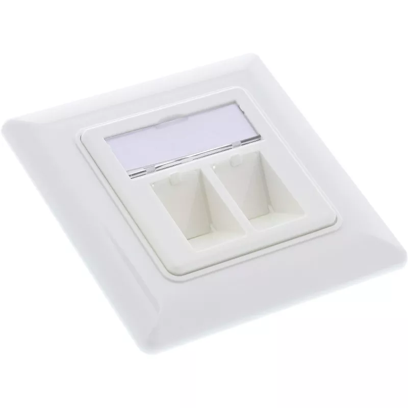 InLine Cat.6A iemontējamā kaste 2x RJ45 balta RAL9010