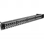 InLine RJ45 Keystone tukšais sadales panelis 19 collu, 48 porti, 1U, melns