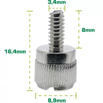 Thumbskrūves korpusiem InLine 77770A sudraba 6gab iepakojums