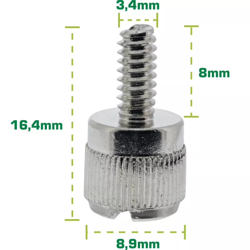 Thumbskrūves korpusiem InLine 77770A sudraba 6gab iepakojums