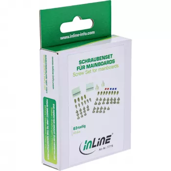 InLine skrūvju komplekts ar džemperiem, līmklipām, starplikām, kabeļu klipšiem, 63 gab., InLine 77778