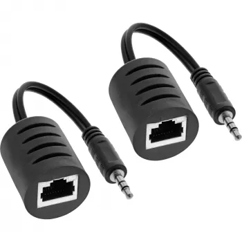 InLine 3.5mm Audio pār LAN / Ethernet / RJ45 kabelis komplekts līdz 50 m