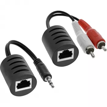 InLine RCA Audio pārraide caur LAN/Ethernet/RJ45 kabeli līdz 50m komplekts