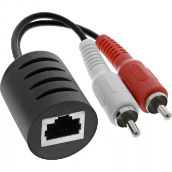 InLine RCA Audio pārraide caur LAN/Ethernet/RJ45 kabeli līdz 50m komplekts