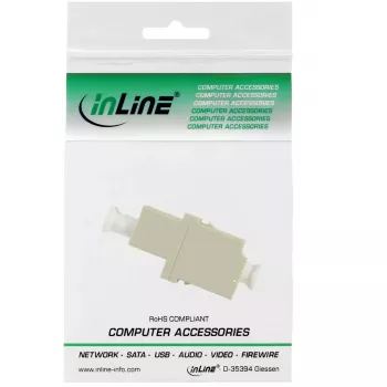 InLine optiskais adapteris duplekss LC/LC sieviete MultiMode keramikas uzmava