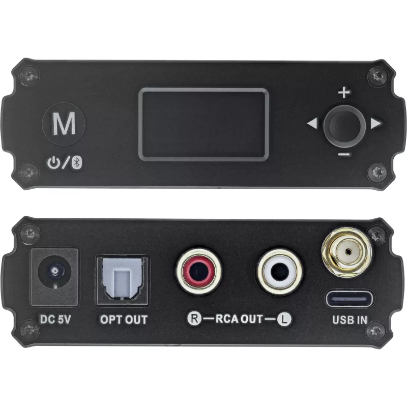 InLine Bluetooth 5.1 HiFi uztvērējs un USB DAC ar LCD, 30m diapazons