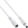 Strāvas kabelis InLine B-26802E 2 m, 5.5 x 2.1 mm savienotāji, 12 V 2 A, balts