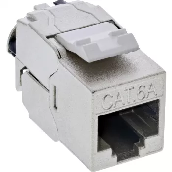 InLine 24-portu Bulk Pack Keystone RJ45 Jack Slim SNAP-In Cat.6A ar integrētu kabeļa saspringtāju (B-76202P)