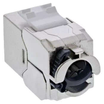 InLine 24-portu Bulk Pack Keystone RJ45 Jack Slim SNAP-In Cat.6A ar integrētu kabeļa saspringtāju (B-76202P)