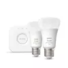 Philips Hue White and Colour Ambience viedās LED gaismas sākuma komplekts — 2× E27 11W spuldzes, Bluetooth/Zigbee