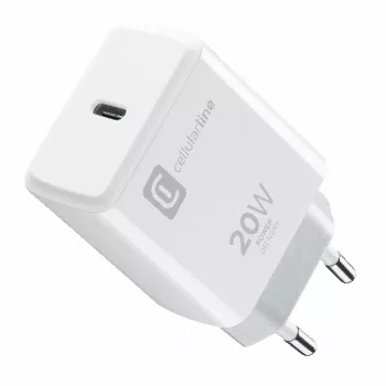 Cellularline USB-C lādētājs 20W – iPhone 8 un jaunākiem modeļiem