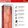 Displex Full Cover rūdīta stikla ekrāna aizsargs Apple iPhone 13 Pro Max 14 Plus, pret skrāpējumiem