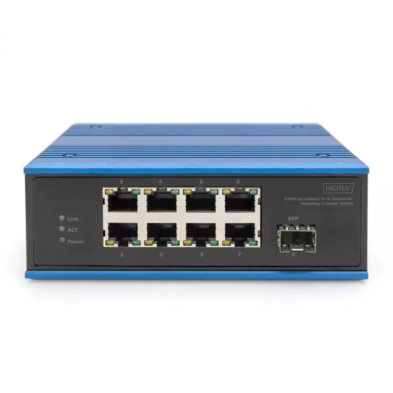 Nepārvaldāms slēdzis Digitus DN-651132 8 porti Fast Ethernet 1 SFP augšuplēde