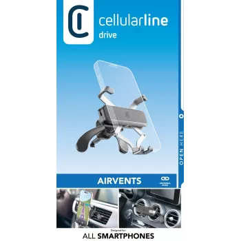 Cellularline Slide Fit - Universāls viedtālruņa turētājs automašīnai ar vieglu ievietošanu