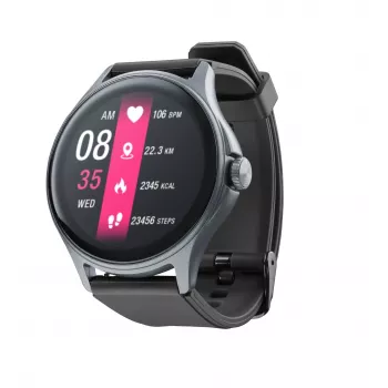 Cellularline ION PRO Round viedpulkstenis ar Bluetooth® un lietotni, 3.51 cm (1.38 collas), TFT, skārienjūtīgs ekrāns, 0.00064 GB, 98 g