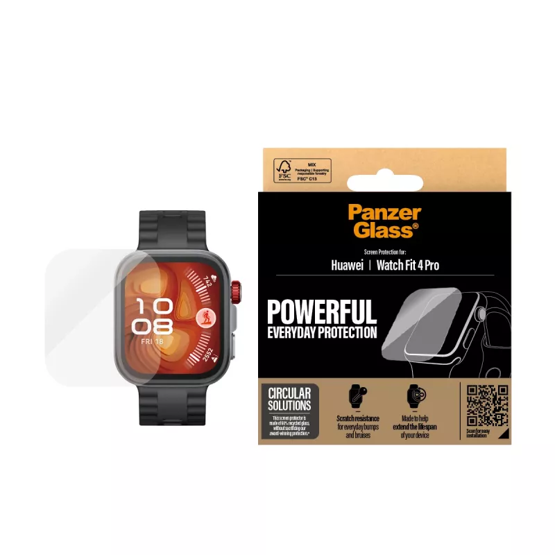 PanzerGlass rūdīta stikla ekrāna aizsargs Huawei Watch Fit 4 Pro