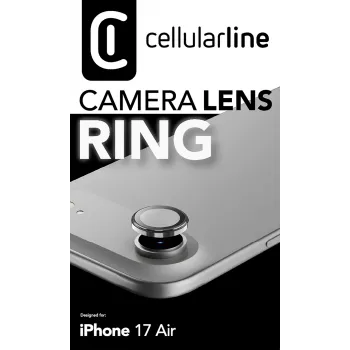 Cellularline Camera Lens Ring - iPhone Air rūdīts stikls kameras aizsardzībai