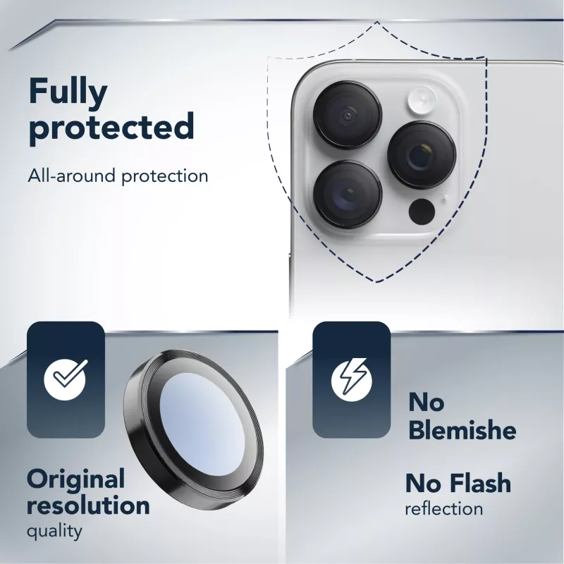 Cellularline Camera Lens Ring - iPhone Air rūdīts stikls kameras aizsardzībai