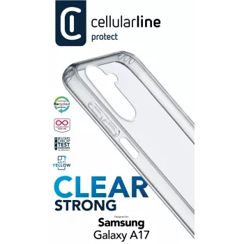 Cellularline Clear Strong - Galaxy A17 Cietais maciņš ar gumijas malām