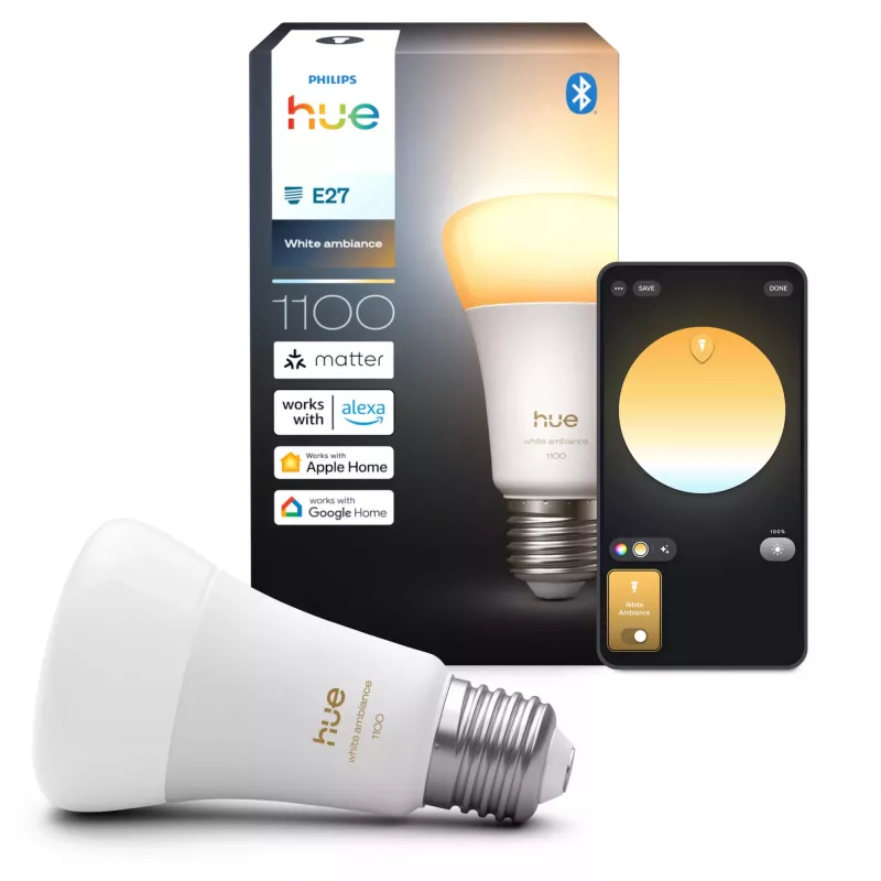 Philips Hue White ambience A60 – E27 viedā spuldze – 1100 lm
