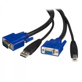 StarTech.com 10 pēdu 2-in-1 Universālais USB KVM kabelis, 3 m, USB, VGA, Melns, USB A + VGA