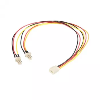 StarTech.com 12 collu TX3 ventilatora sadalītāja kabelis, Molex (3-pin), 2 x Molex (3-pin), 0.3 m, vīrietis, sieviete, taisns