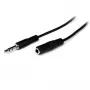 StarTech.com 1 m slims 3,5 mm stereo pagarinātāja audio kabelis - vīrietis/sieviete