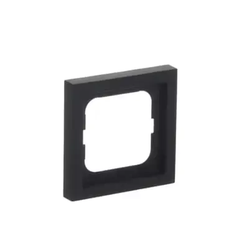 Vāciņš sienas kontaktligzdai Busch-Jaeger 1721-885K melns, termoplasts, bezskrūvju, 80×80 mm, 11 mm biezums