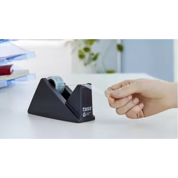 Lentas dozators TESA Easy Cut Desk Dispenser ecoLogo, melns, 59327