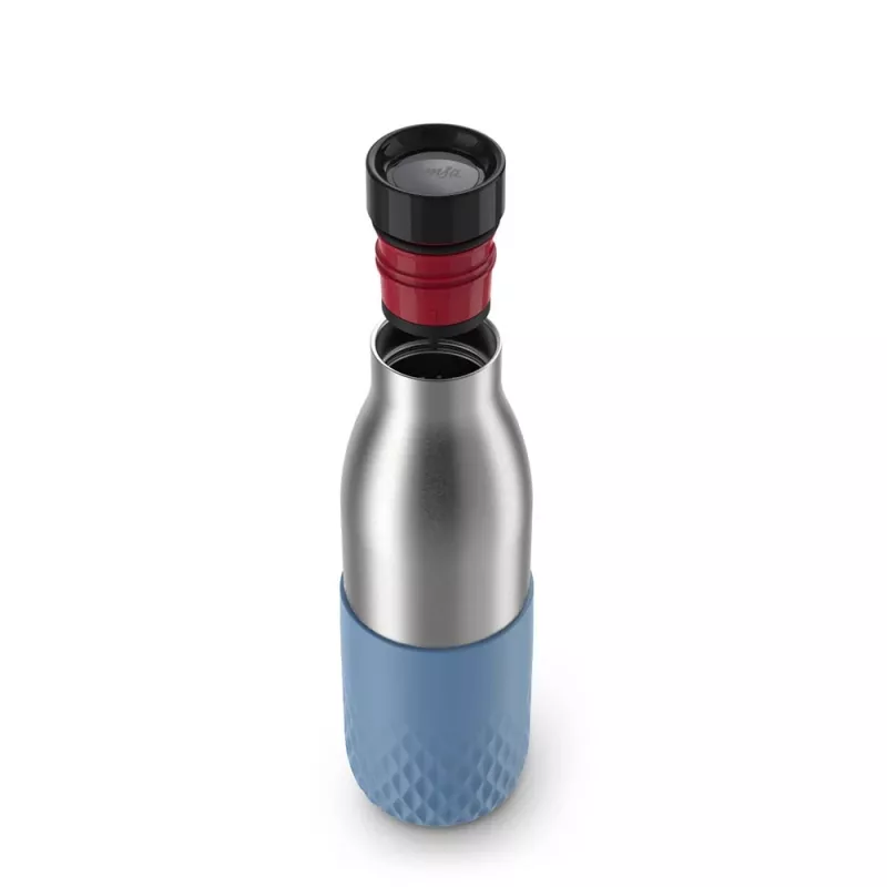 EMSA Bludrop Sleeve N3110700 ūdens pudele Fitness, Sports 500 ml Nerūsējošs tērauds Zils, Nerūsējošs tērauds