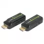 Techly IDATA EXT-E70S AV raidītājs un uztvērējs, HDMI pagarinātājs, melns