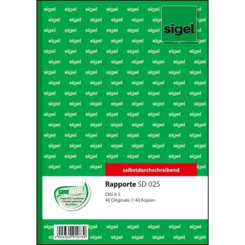 Biznesa veidlapa Sigel SD025 Zaļa A5 80 lapas
