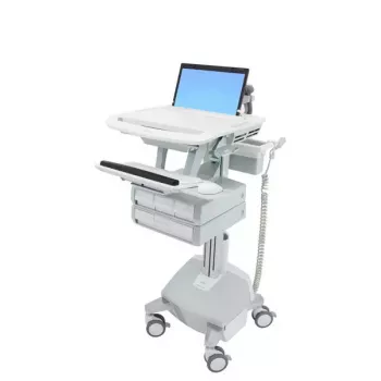 Multivides ratiņi Ergotron StyleView alumīnija pelēkā baltā krāsā
