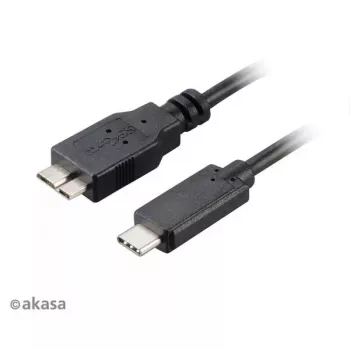 USB kabelis Akasa C/micro-B 1m Melns