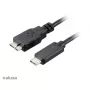 USB kabelis Akasa C/micro-B 1m Melns