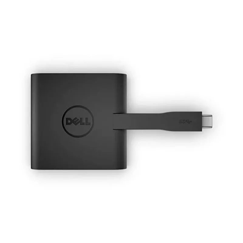DELL YRPDK USB-C uz HDMI/VGA/Ethernet/USB 3.0 adapter melns