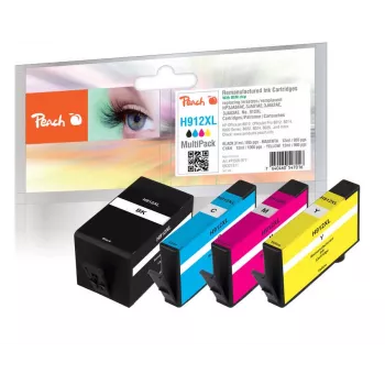 Peach PI300-977 tintas kasetne 4 gab. Augstas (XL) ietilpības Melna, Ciāna, Fuksīna, Dzeltena