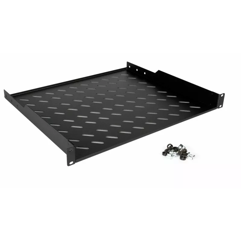 Rack plaukts Equip Fixed Shelf 19 inch 1U 600mm Melns