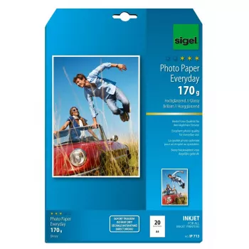 Fotopapīrs A4 Sigel IP713 Glancēts 20 loksnes Balts