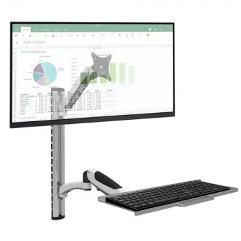 Techly ICA-PLW 02 monitora stiprinājums / statīvs 68.6 cm (27 collas) sienas sudrabs
