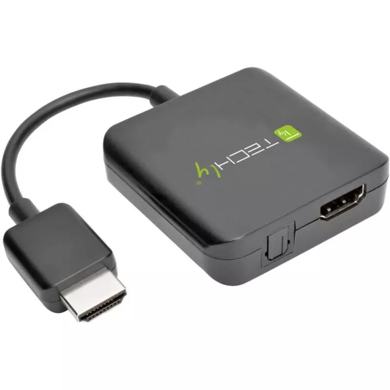 Techly IDATA-HDMI-VGA8 HDMI audio ekstraktors ar stereo mini jack, TOSLINK, HDMI un Micro-USB Type B ligzdām