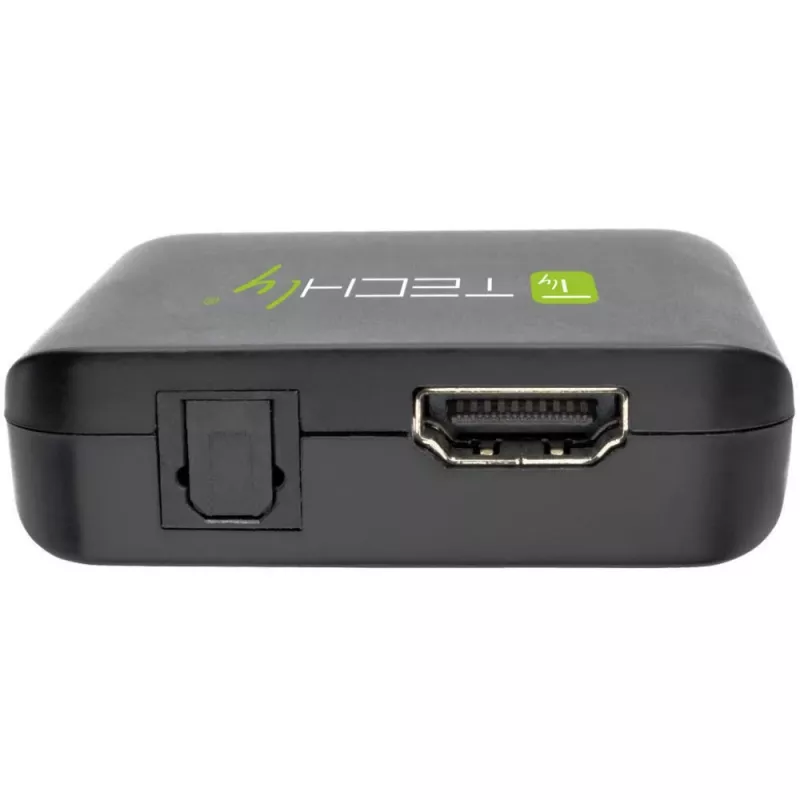 Techly IDATA-HDMI-VGA8 HDMI audio ekstraktors ar stereo mini jack, TOSLINK, HDMI un Micro-USB Type B ligzdām