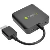 Techly IDATA-HDMI-VGA8 HDMI audio ekstraktors ar stereo mini jack, TOSLINK, HDMI un Micro-USB Type B ligzdām