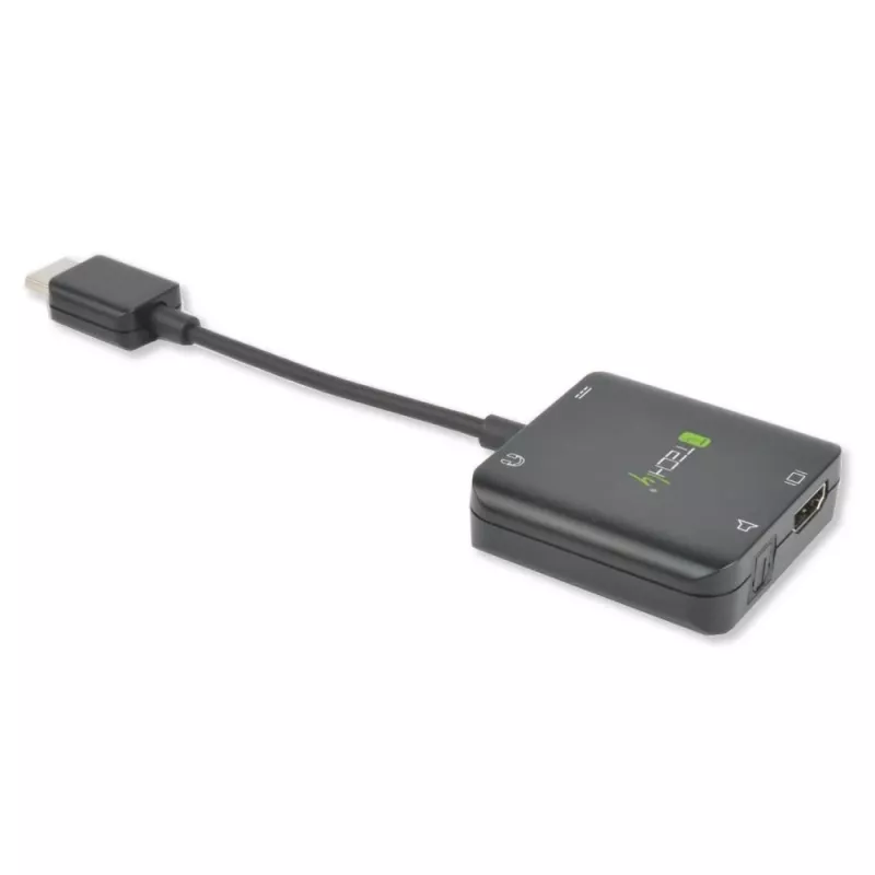 Techly IDATA-HDMI-VGA8 HDMI audio ekstraktors ar stereo mini jack, TOSLINK, HDMI un Micro-USB Type B ligzdām