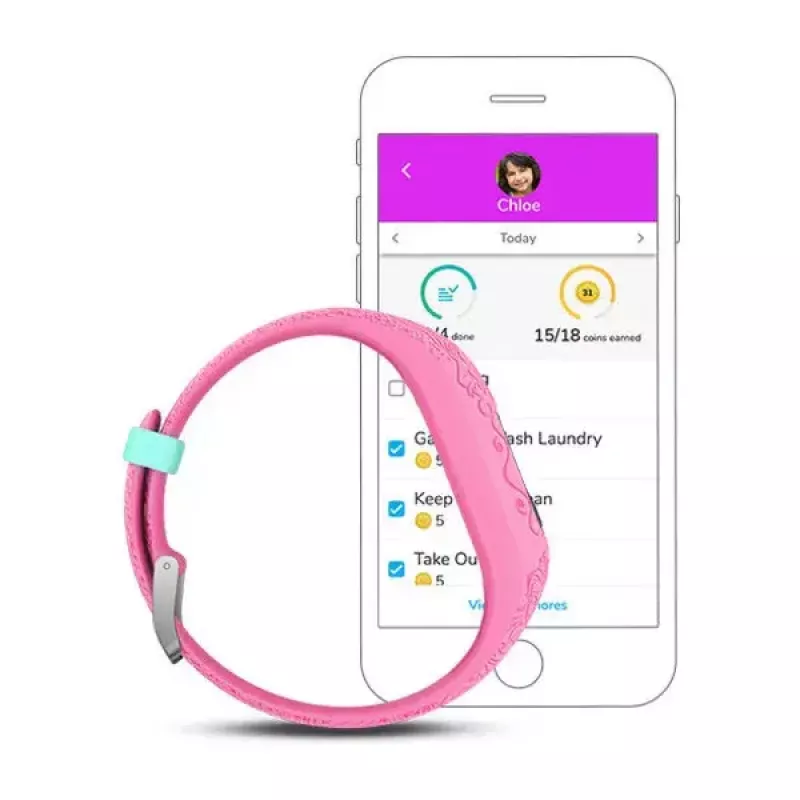 Rokassprādzes aktivitāšu izsekotājs Garmin Vivofit Jr.2 Rozā MIP displejs 88x88