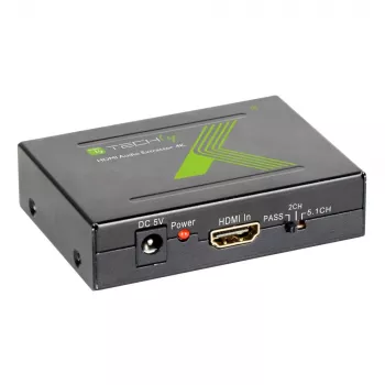 Techly Audio Extractors HDMI SPDIF + RCA R/L IDATA HDMI-EA, 5 V, 77 mm, 64 mm, 23 mm, 351 g