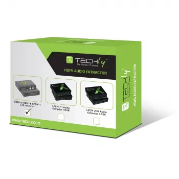 Techly Audio Extractors HDMI SPDIF + RCA R/L IDATA HDMI-EA, 5 V, 77 mm, 64 mm, 23 mm, 351 g