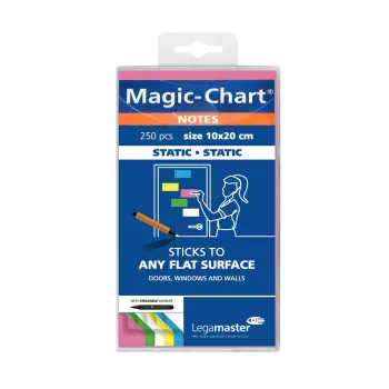 Legamaster Magic-Chart līmlapiņas 10x20cm jauktas krāsas 250lpp