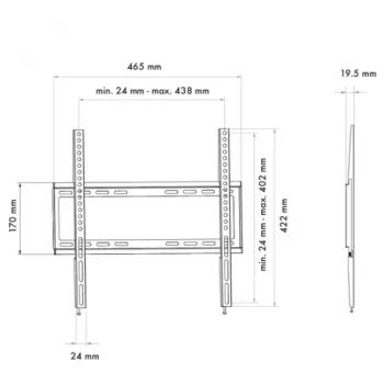 Sienas stiprinājums Schwaiger LWHF5535 513 Melns